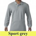 Gildan Premium Cotton 85900 223 g-os hosszú ujjú galléros pique póló GI85900 sport grey
